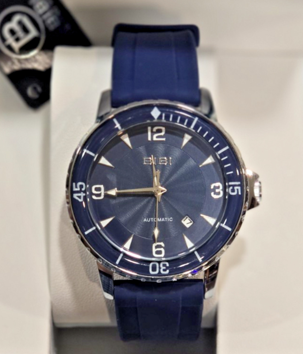 B1139- BIBI Luxury Blue dial, blue silicone strap Automatic Movement